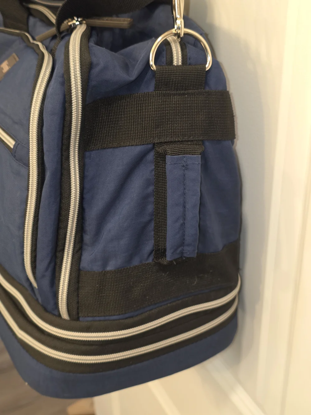 Biaggi Navy Rolling Travel Duffle with Shoulder Strap